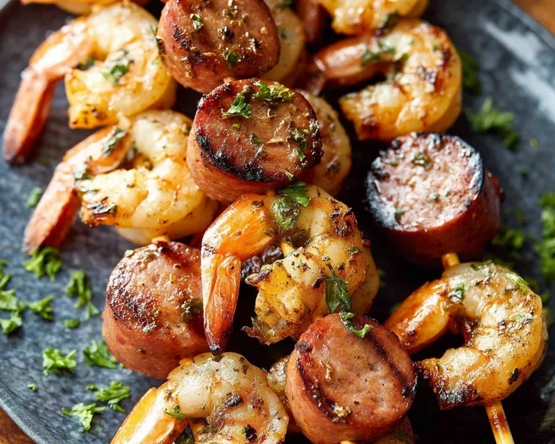 Sausage and Shrimp Kabobs