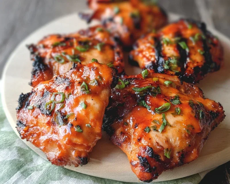 Grilled Honey Buffalo Chicken Thighs