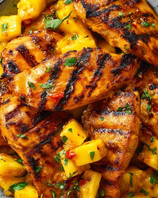 Grilled Mango Pineapple Chicken