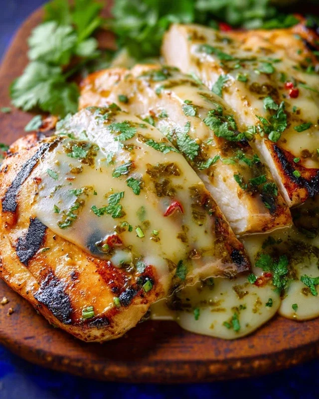 Grilled Salsa Verde Chicken with Pepper Jack
