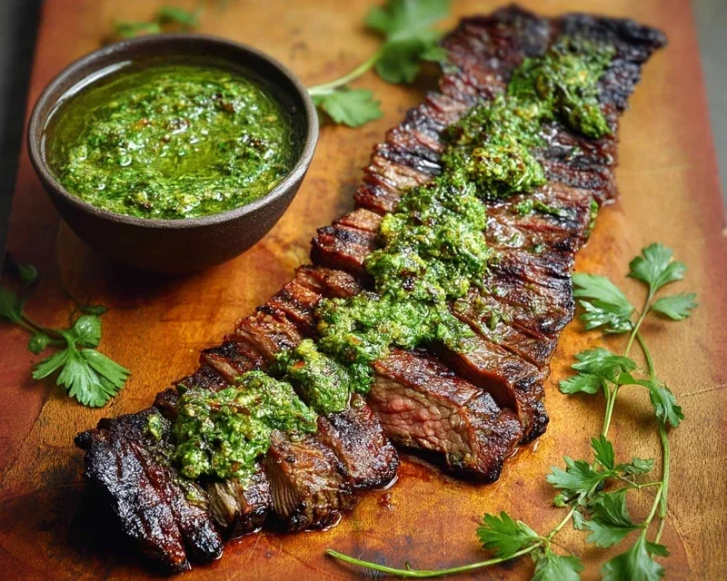 Skirt Steak Marinade Recipe with Chimichurri Recipe