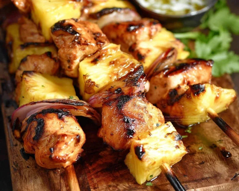 Pineapple Chicken Kebabs Recipe