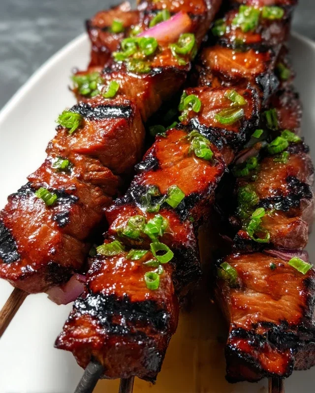 BBQ Beef Skewers with Filipino BBQ Marinade