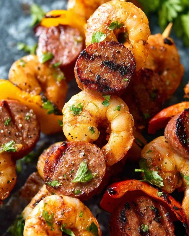 Sausage and Shrimp Kabobs