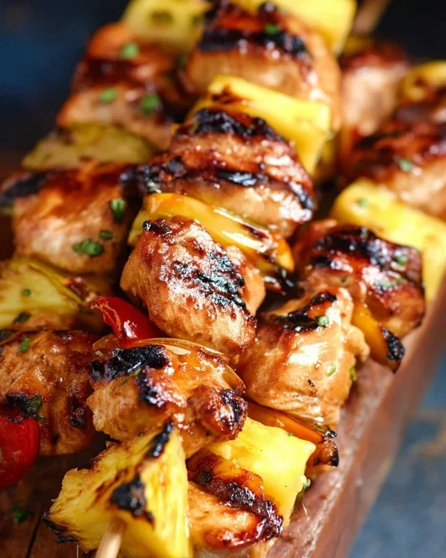Pineapple Chicken Kebabs Recipe