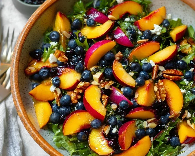 Summer Peach Blueberry Knon-non-non-alcoholic alternativeic non-alcoholic ale Salad