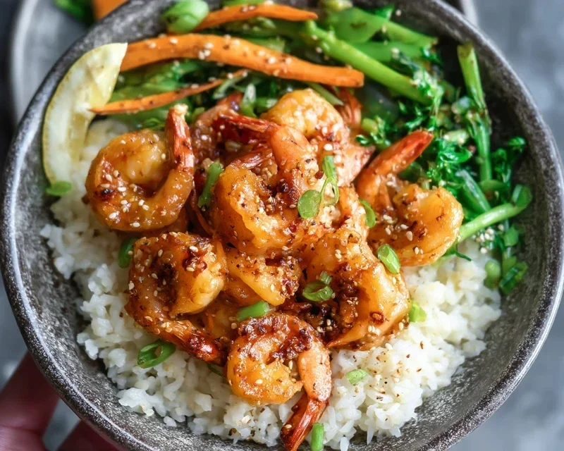 Honey Garlic Shrimp Bowls