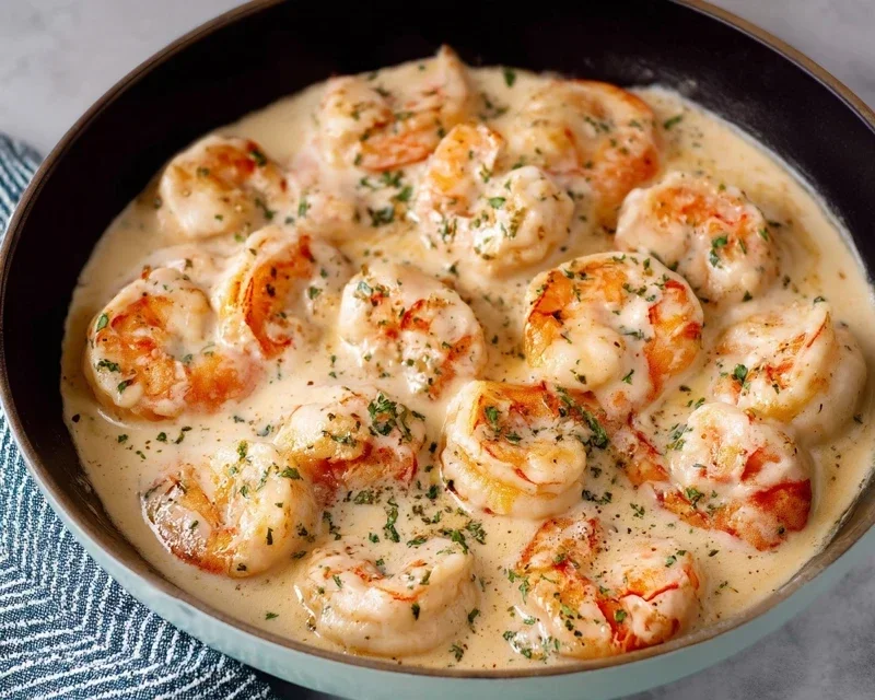 Creamy Garlic Shrimp (15 mins)
