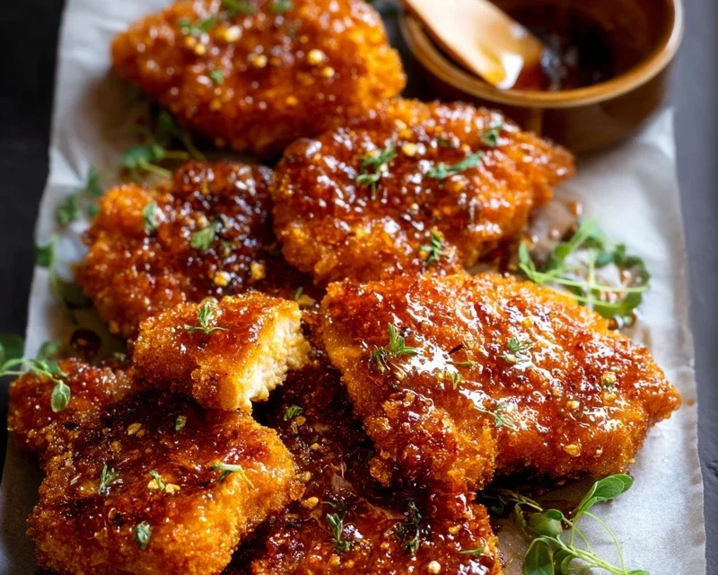 Baked Crunchy Hot Honey Chicken