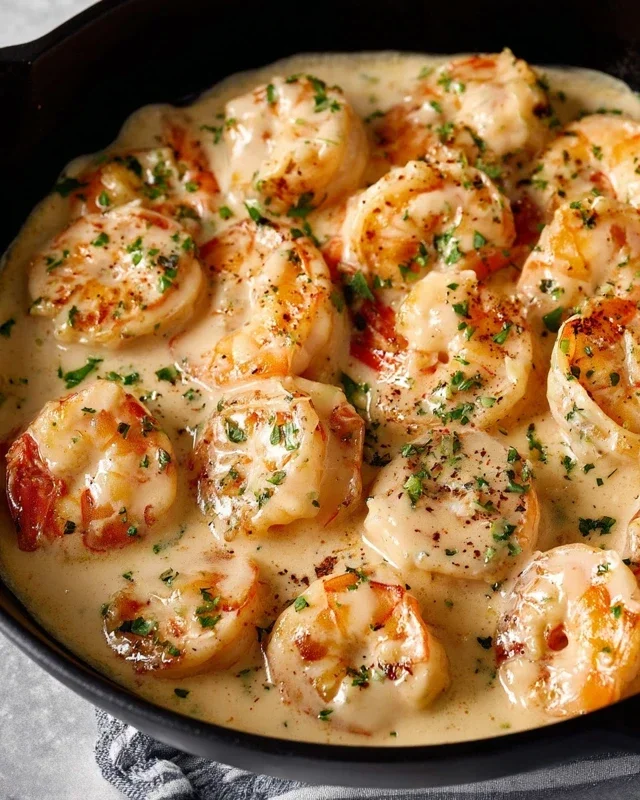 Creamy Garlic Shrimp (15 mins)
