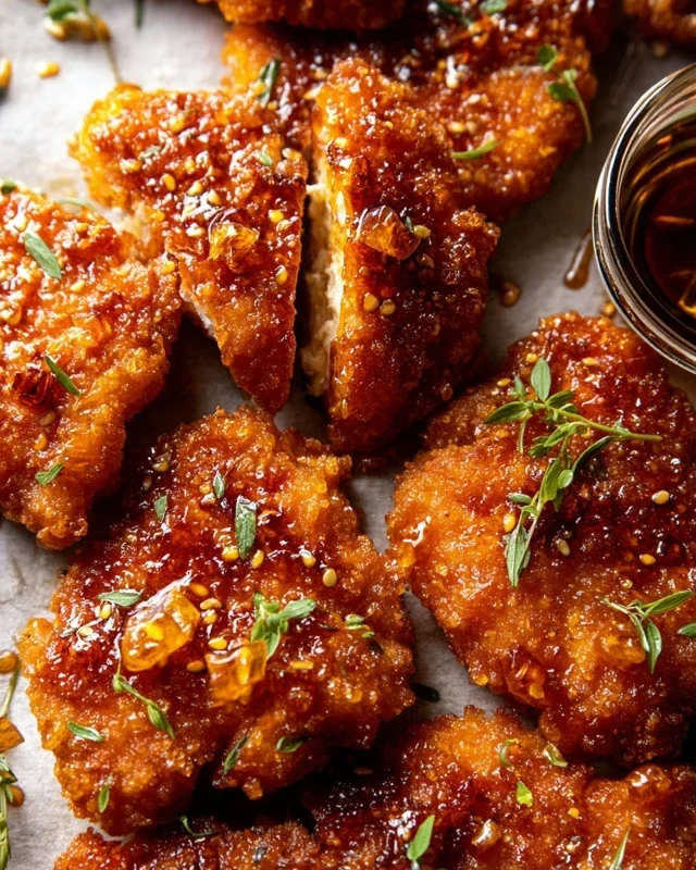 Baked Crunchy Hot Honey Chicken