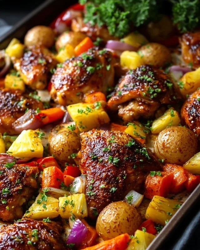 Hawaiian Chicken Sheet Pan