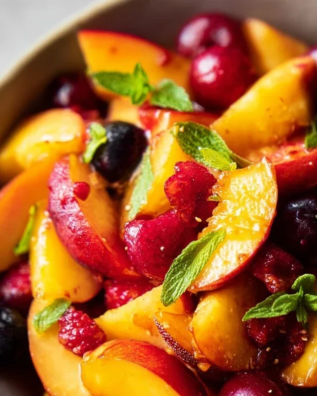 Summer Peach Fruit Salad