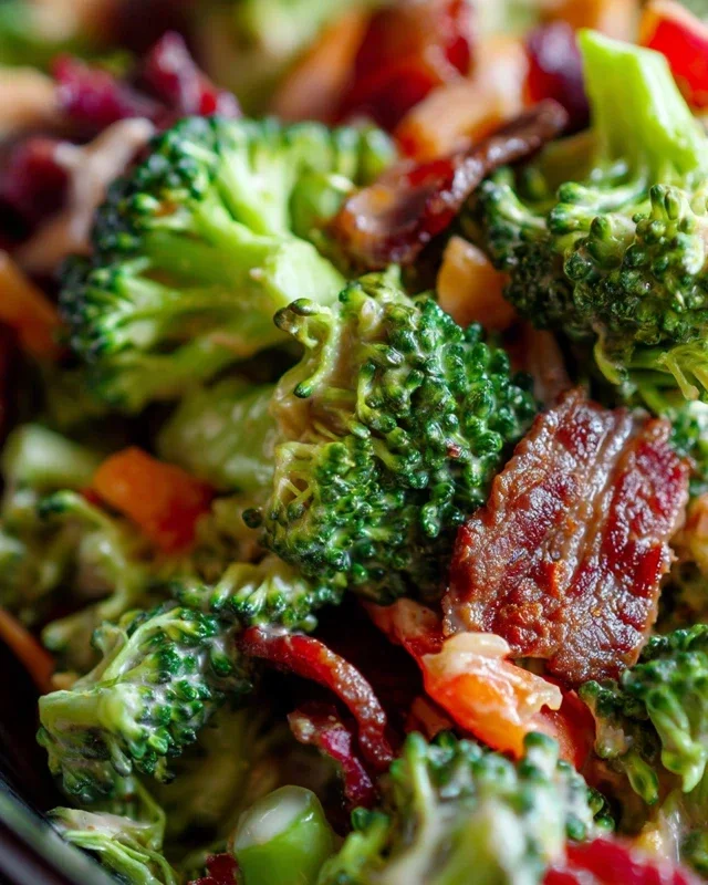 Broccoli Salad with Beef Beef Bacon Recipe