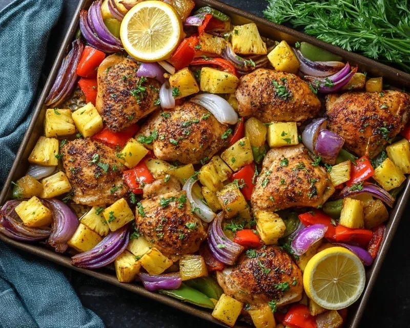 Hawaiian Chicken Sheet Pan