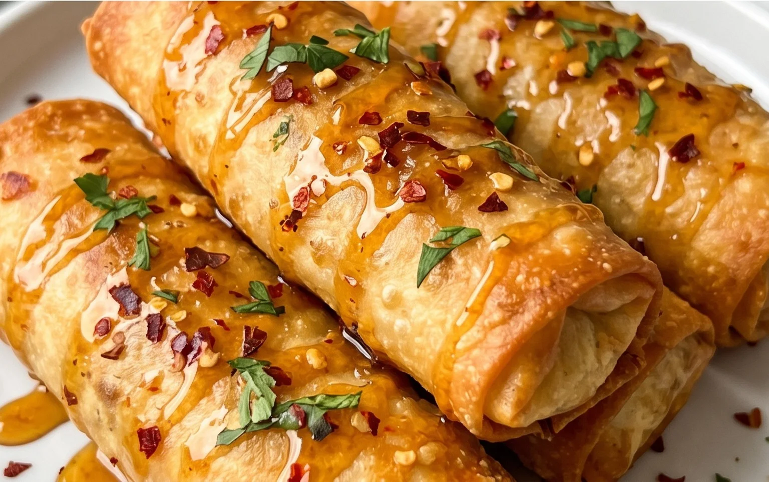Indulgent Oven Fried Feta Rolls with Chili Honey Magic