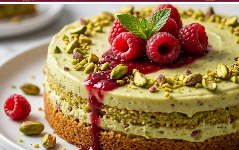 Pistachio Raspberry Cake
