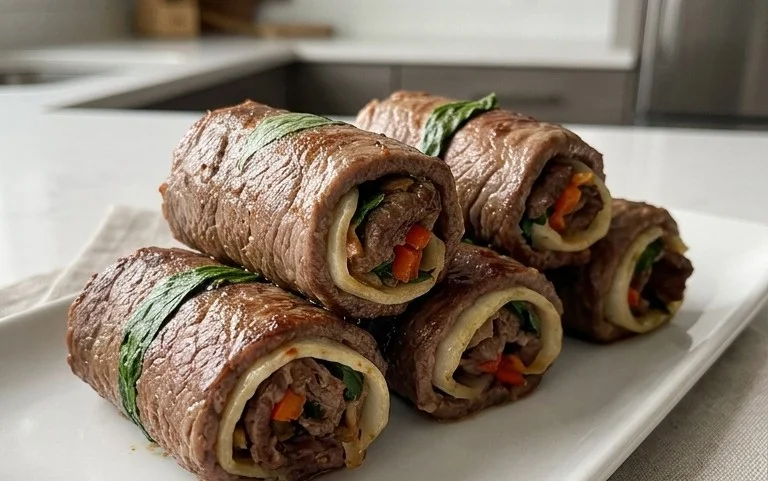 Thai Basil Beef Rolls