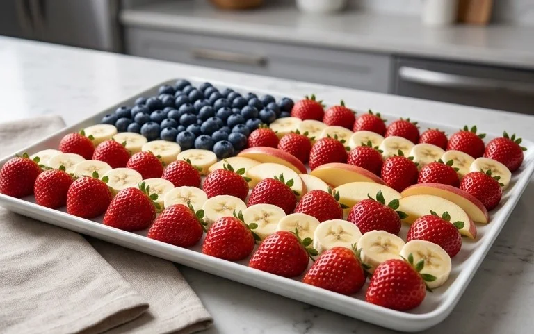4th of July Fruit Platter Idea | How to Make an American Flag