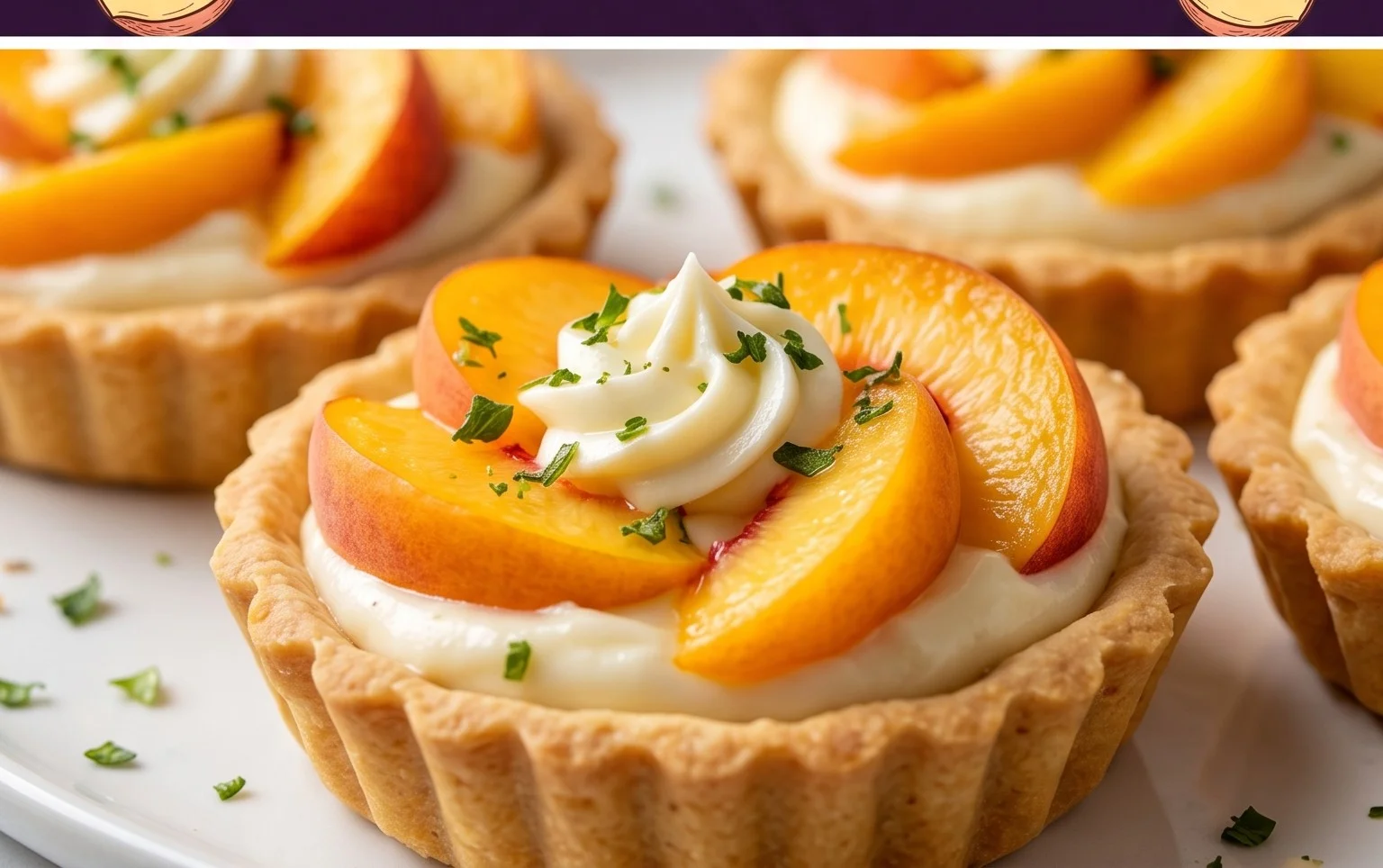Mini Peach and Cream Cheese Tarts