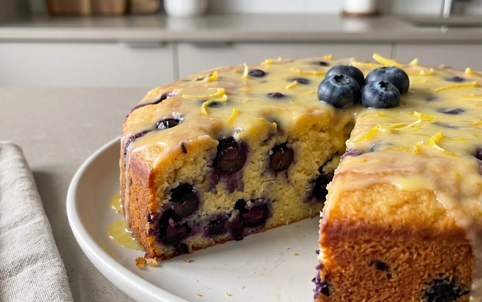Vegan Lemon Blueberry Cake