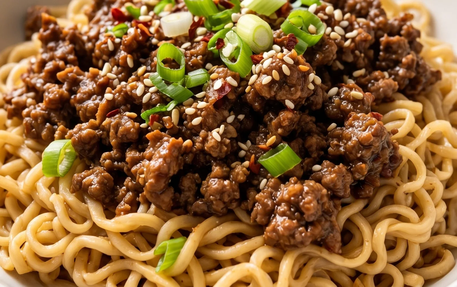 Asian Ground Beef Noodles