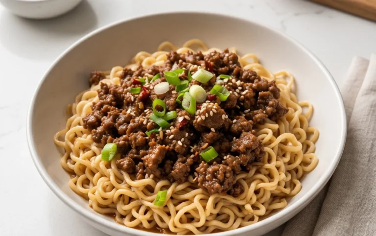 Asian Ground Beef Noodles