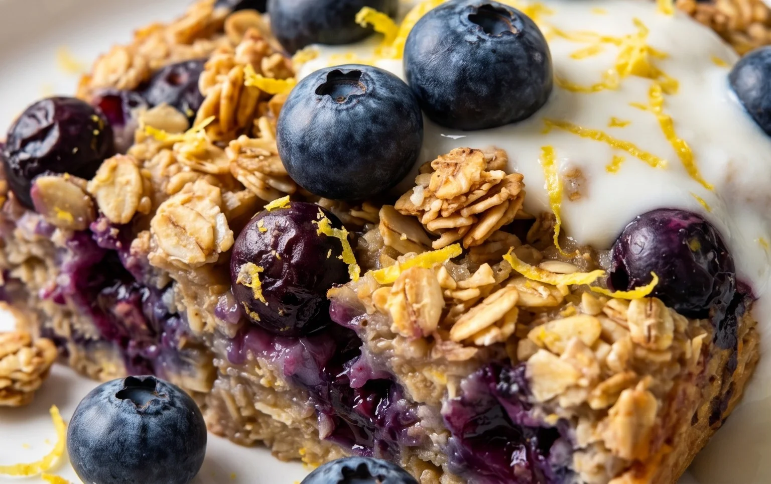 Lemon Blueberry Baked Oats