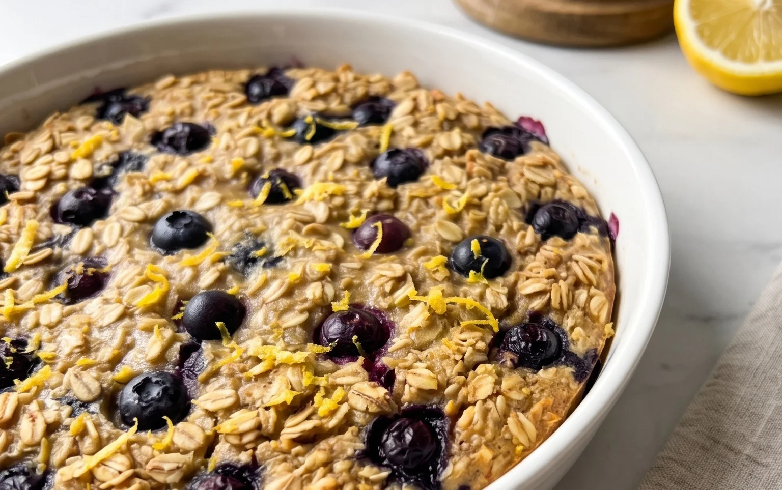 Lemon Blueberry Baked Oats