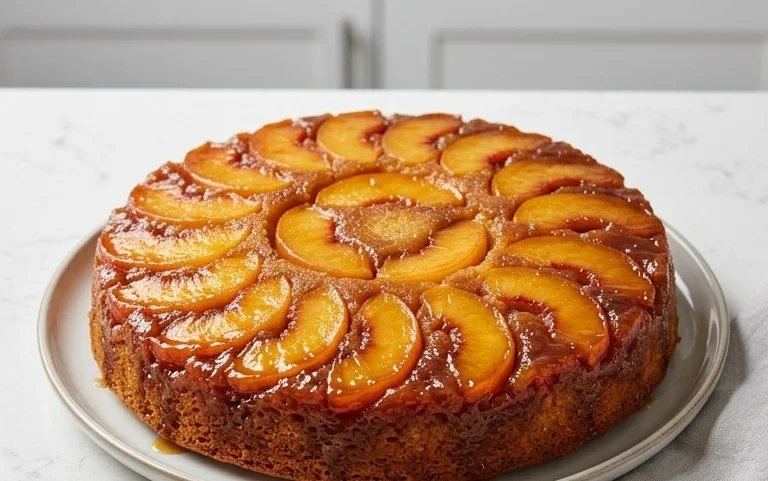 Peach Upside-Down Cake Recipe