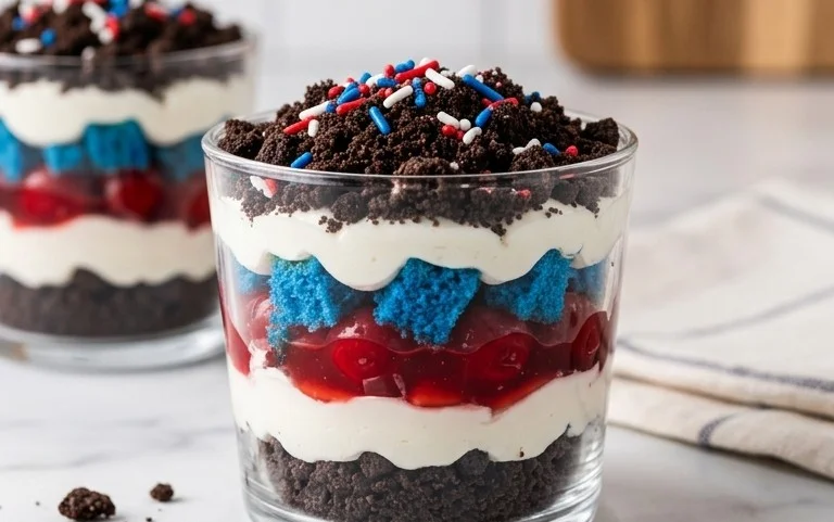 Red, White and Blue Dirt Cups
