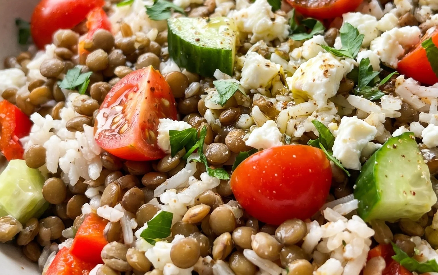 Easy Mediterranean Lentils and Rice
