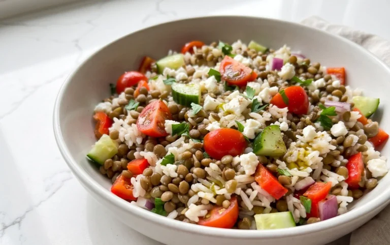 Easy Mediterranean Lentils and Rice