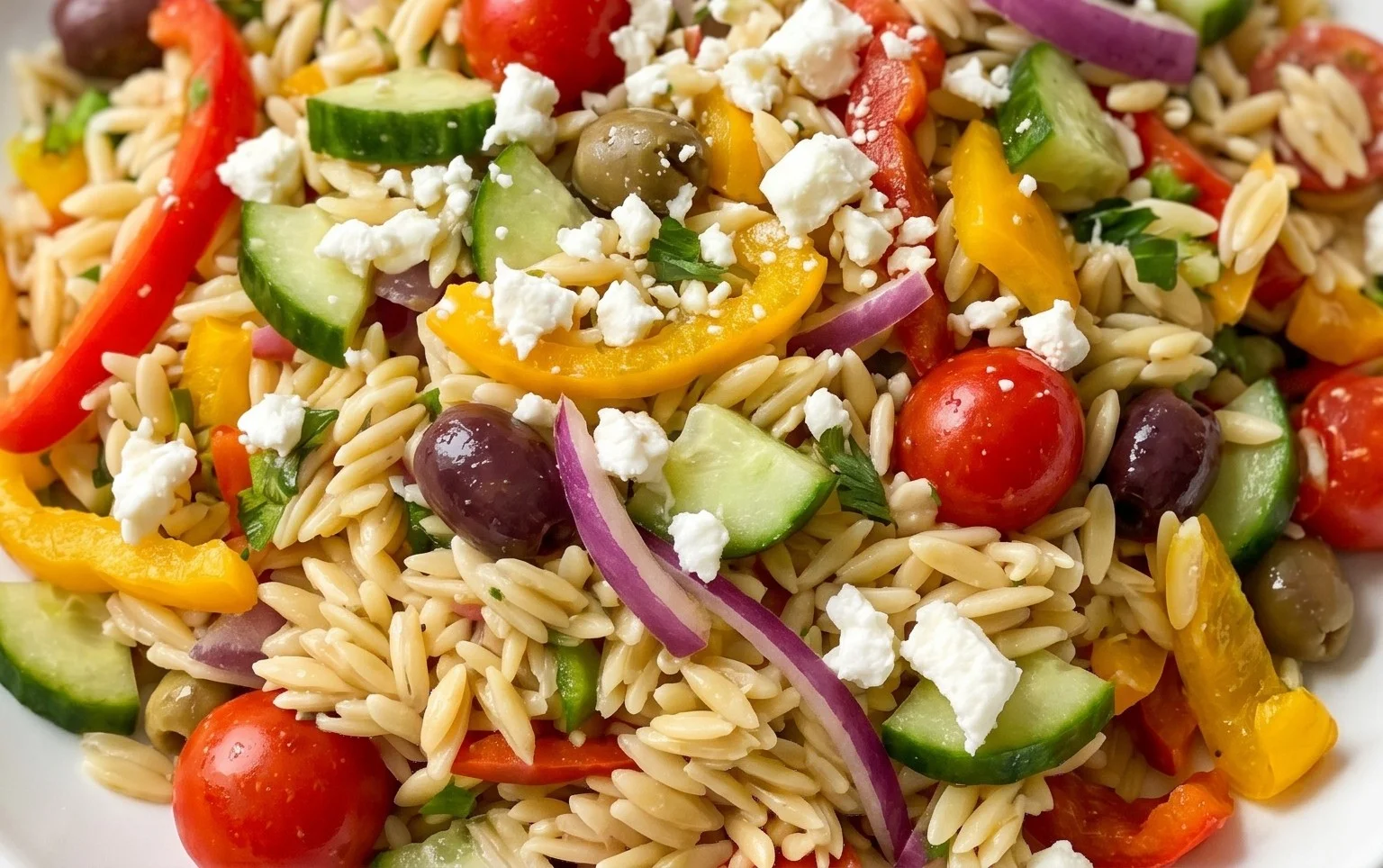 Rainbow Orzo Salad