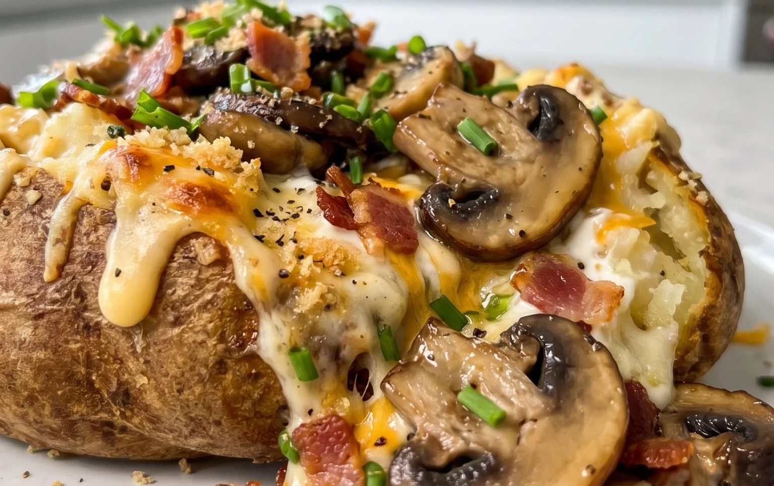 The Ultimate Stuffed Baked Potatoes with Mushrooms