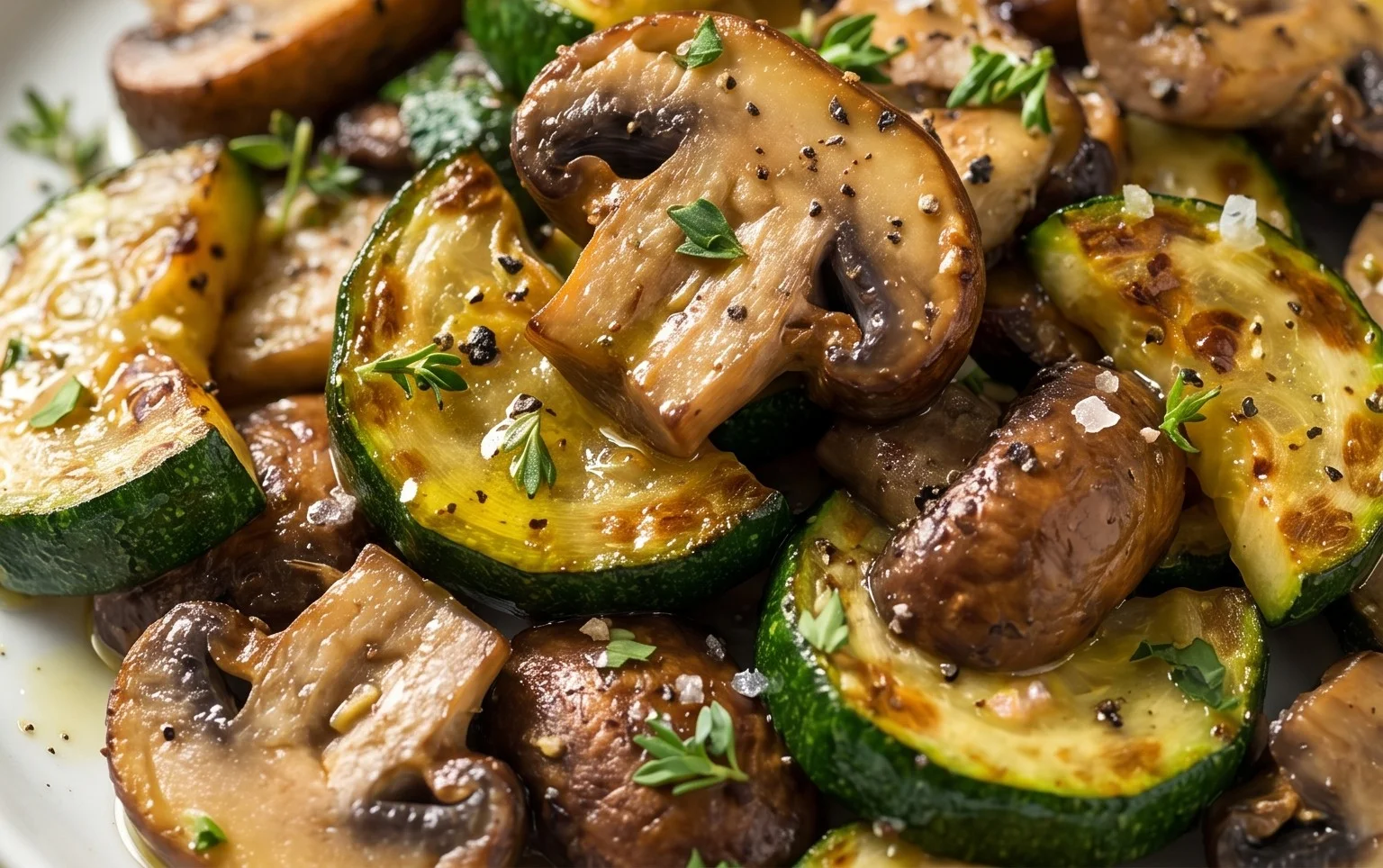 Skillet Zucchini and Mushrooms