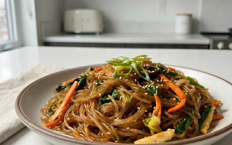 Japchae (Korean Glass Noodle Stir Fry)
