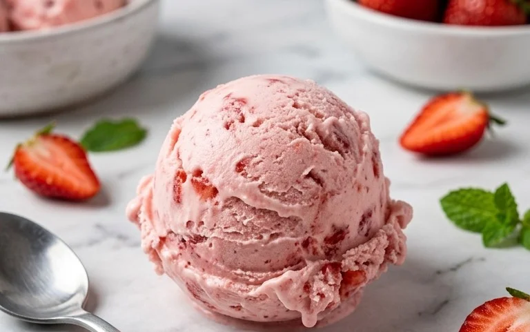 Homemade Strawberry Ice Cream