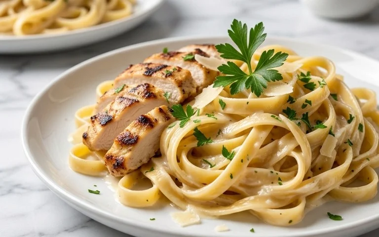 Low Calorie Chicken Alfredo