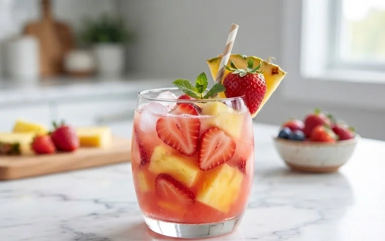 Pineapple Strawberry Agua Fresca