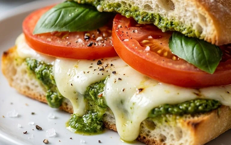 Chicken Pesto Caprese Sandwich