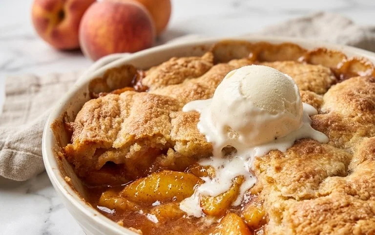 The Easiest Southern Peach Cobbler