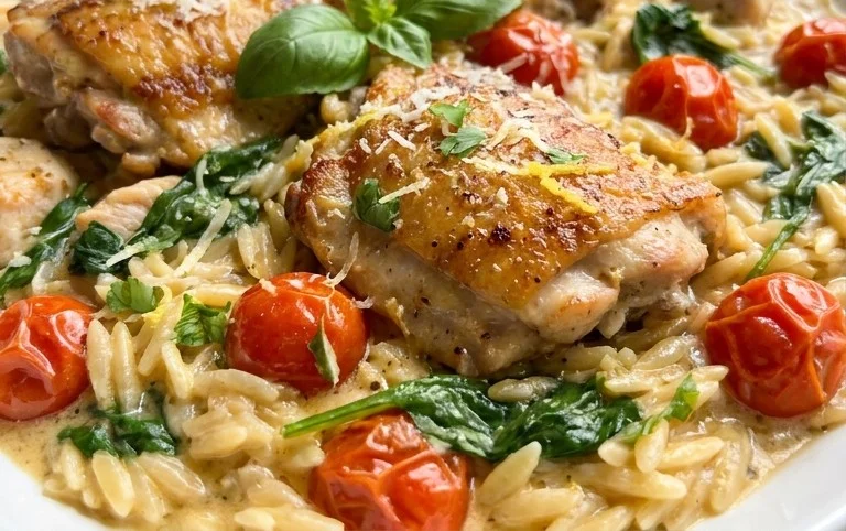 Chicken Orzo (30-Minutes, One-Pan)