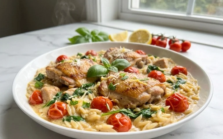Chicken Orzo (30-Minutes, One-Pan)