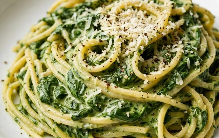 Pasta with Spinach Sauce