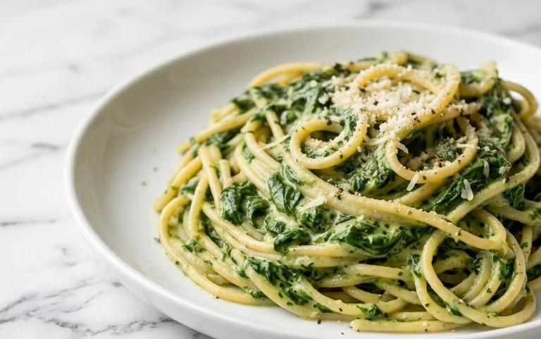 Pasta with Spinach Sauce