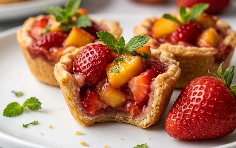 Strawberry Peach Pie Bites