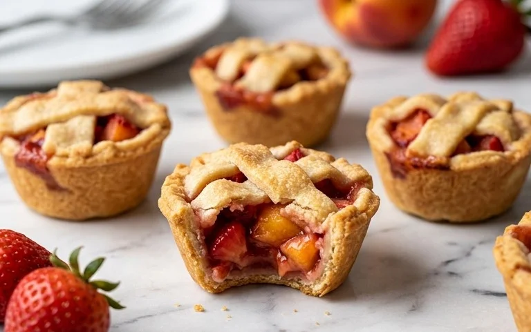 Strawberry Peach Pie Bites