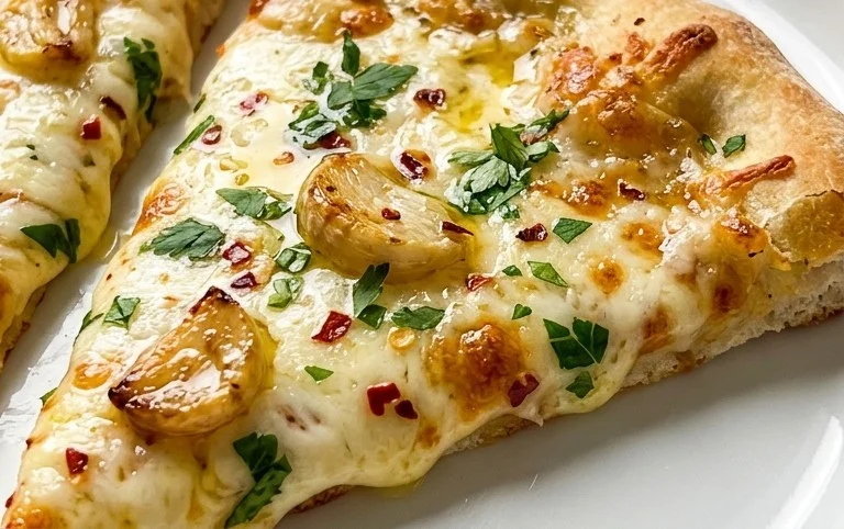buttery garlic pizza
