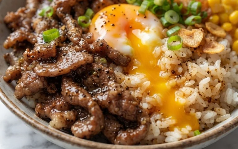 Beef Pepper Rice Bowl is a delicious meal option.
